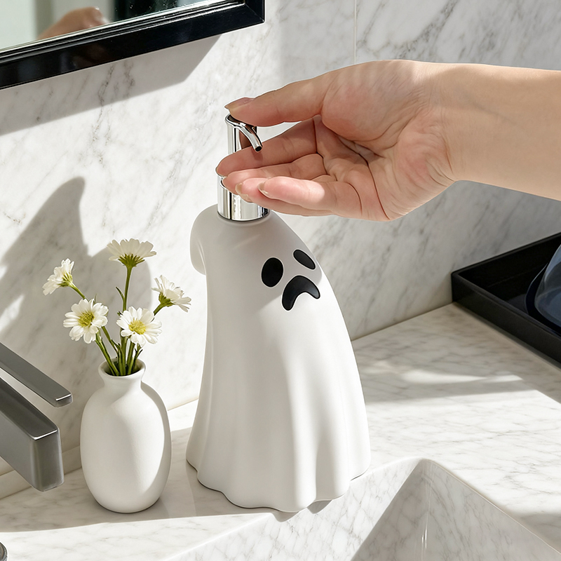 Skincare Viral - Creative Ghost Soap Bottle Press Ghost