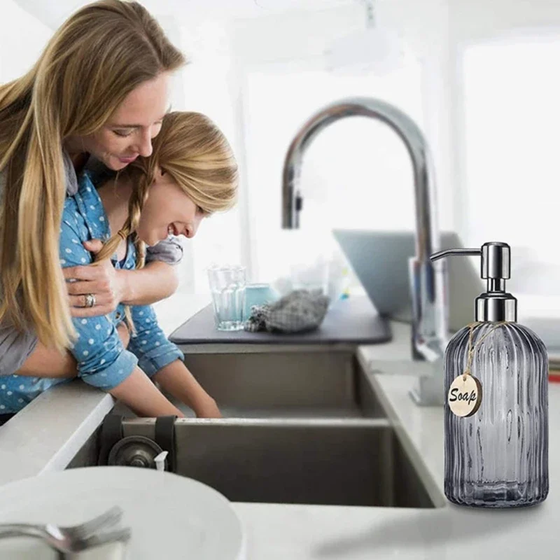 Soap Dispenser Bathroom Clear  - Skincare Viral 评论和价格