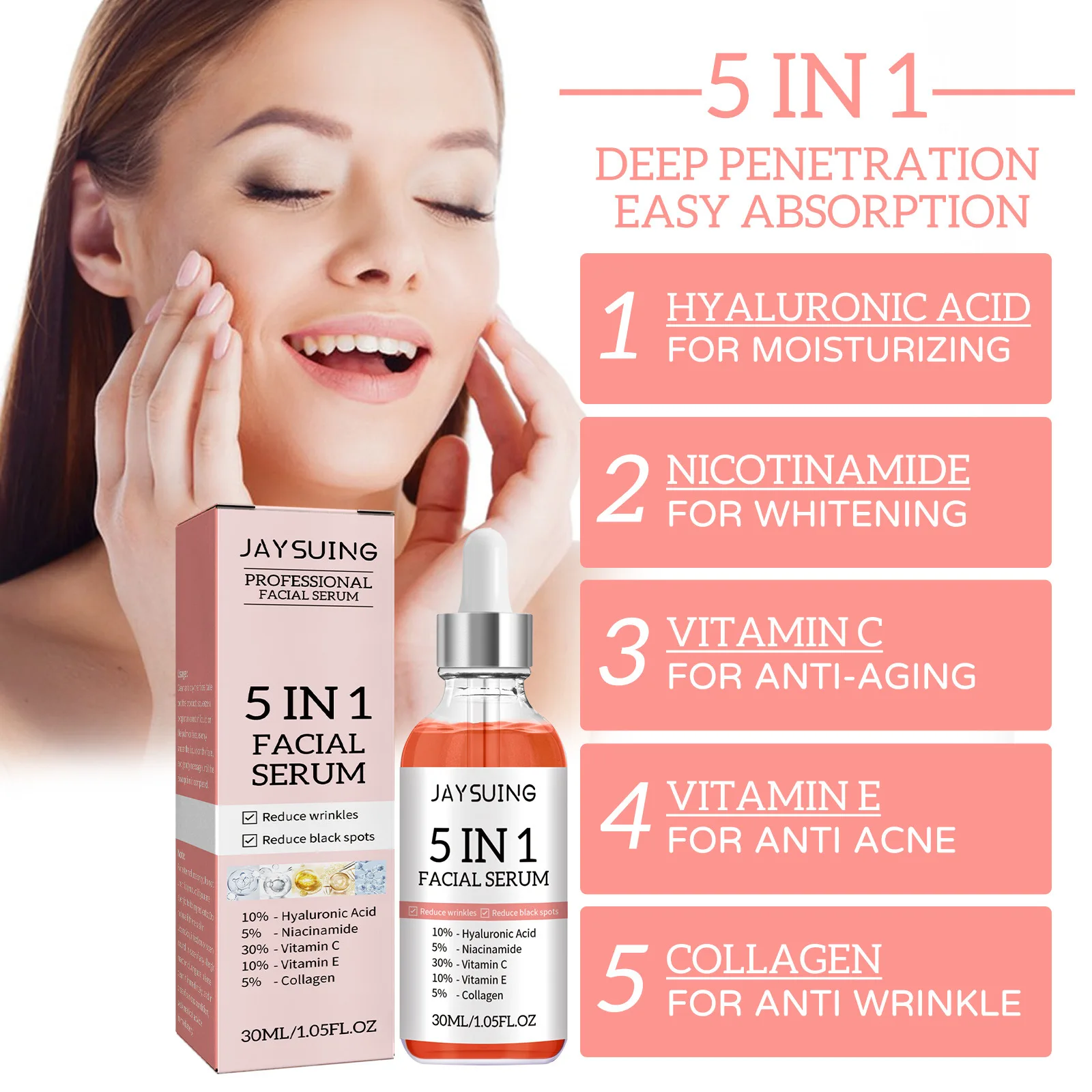 5 In 1 Moisturizing Facial Ser - Licorice Root Extract 评论和价格