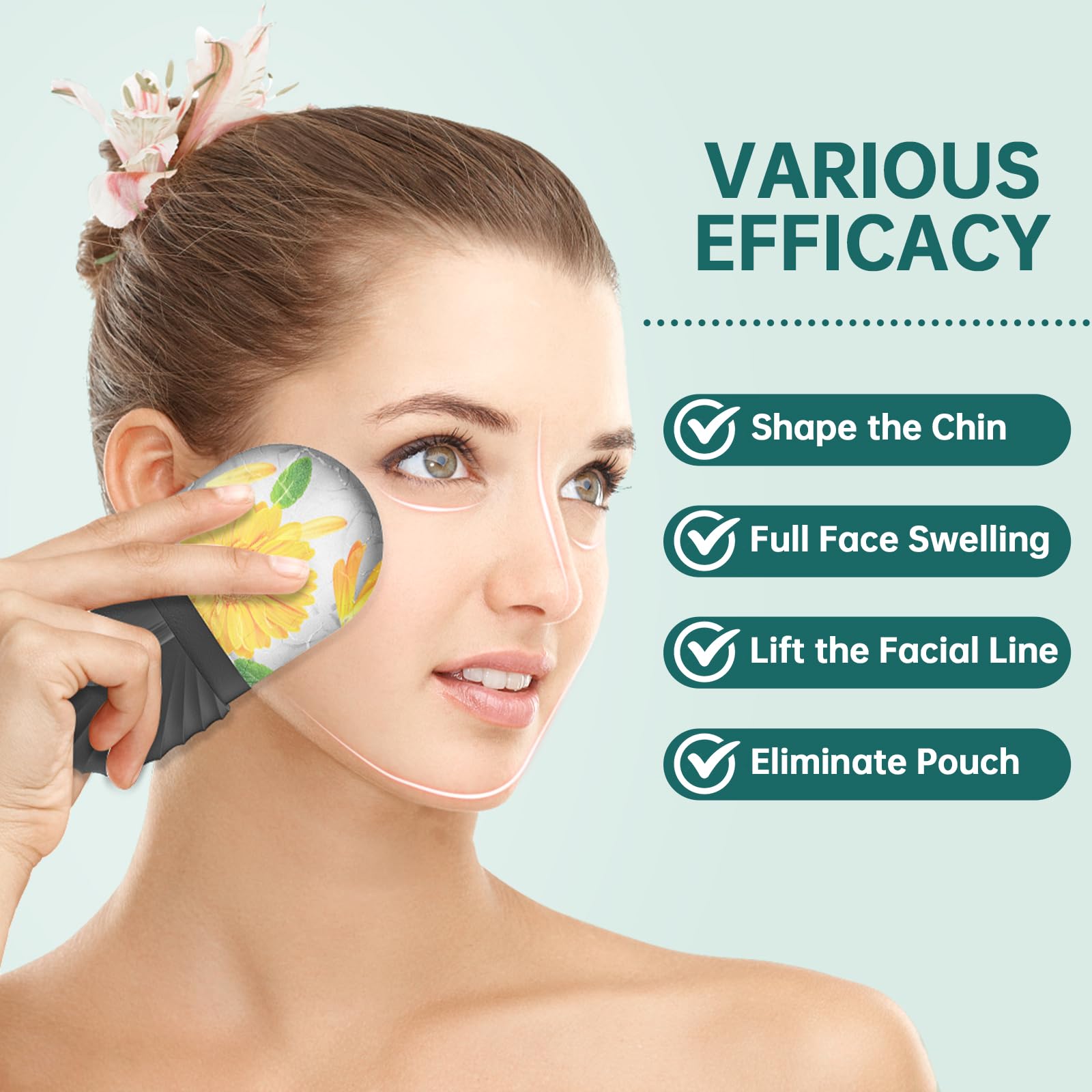 1/2/3pcs Ice Face Roller Facia - Skincare Routine 评论和价格